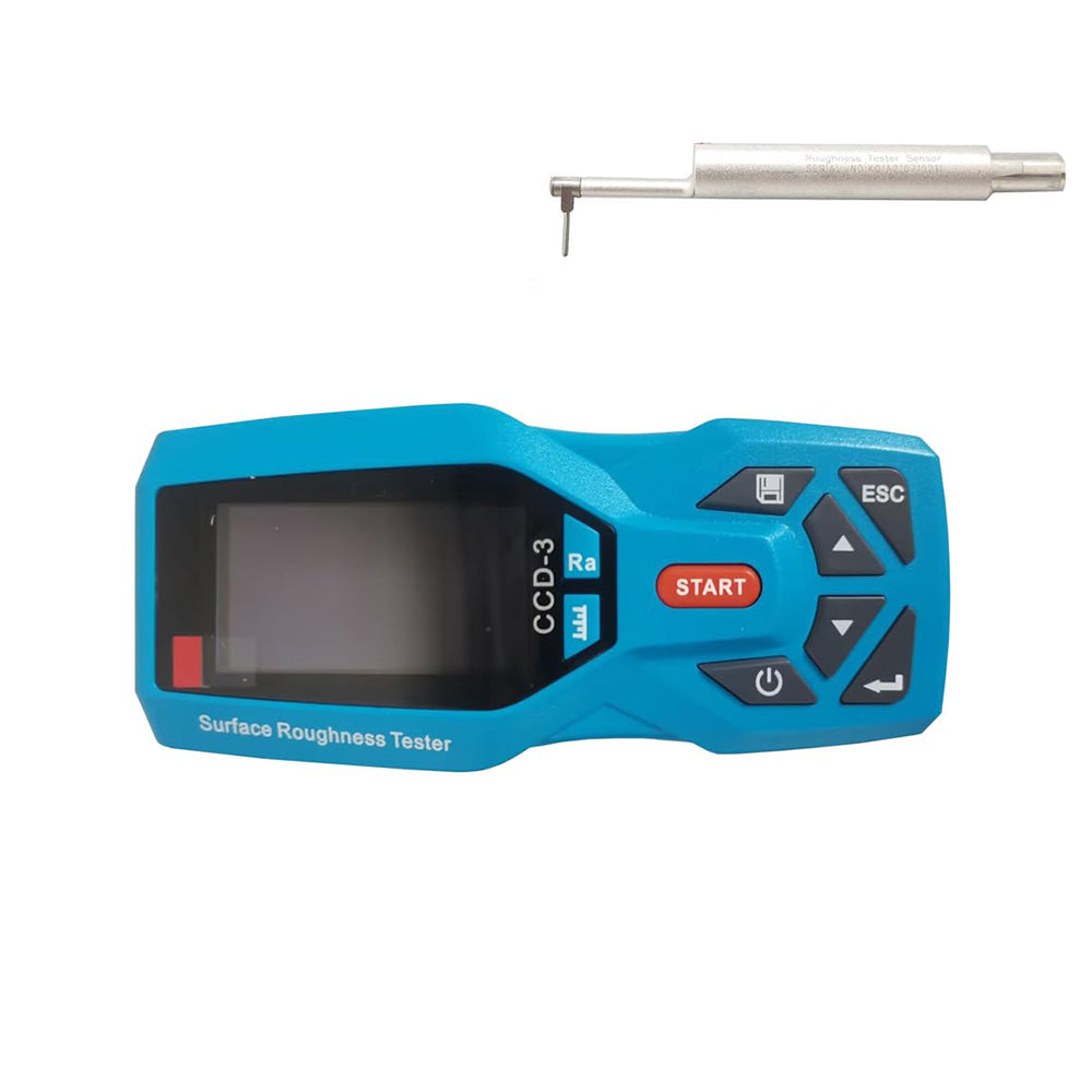 VTSYIQI Handheld Surface Roughness Tester Gauge with Measuring Range Ra 0.005~16.000μm Rz 0.02~160.00μm Deep Groove Sensor Suitable for Groove Width >2mm Groove Depth <10mm