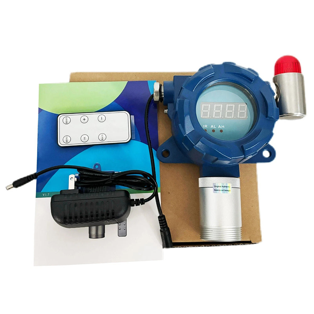VTSYIQI Wall-mounted H2O2 Gas Detector Hydrogen Peroxide Detector with Measuring Range 0-1000ppm Infrared Remote Control Sound & Light Alarm for Detecting H2O2 Gas