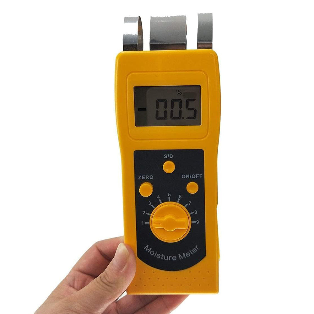 VTSYIQI Corrugated Cardboard Moisture Content Meter with Digital LCD Backlit Measuring Range 0-2%/0-99% Resolution 0.1/0.01 for Corrugated and Porous Paper Products