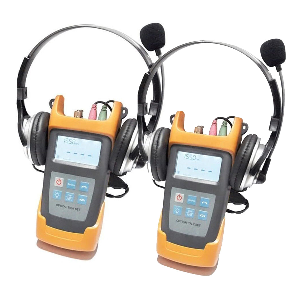 VTSYIQI Digital Optical Talk Sets Fiber Optic Talk Set with Transmission Distance(KM) ≥80 Full-Duplex Digital Voice Communication Digital Optical Phone Call And Stabilized Light Source Function Output Power(dB) -5~-