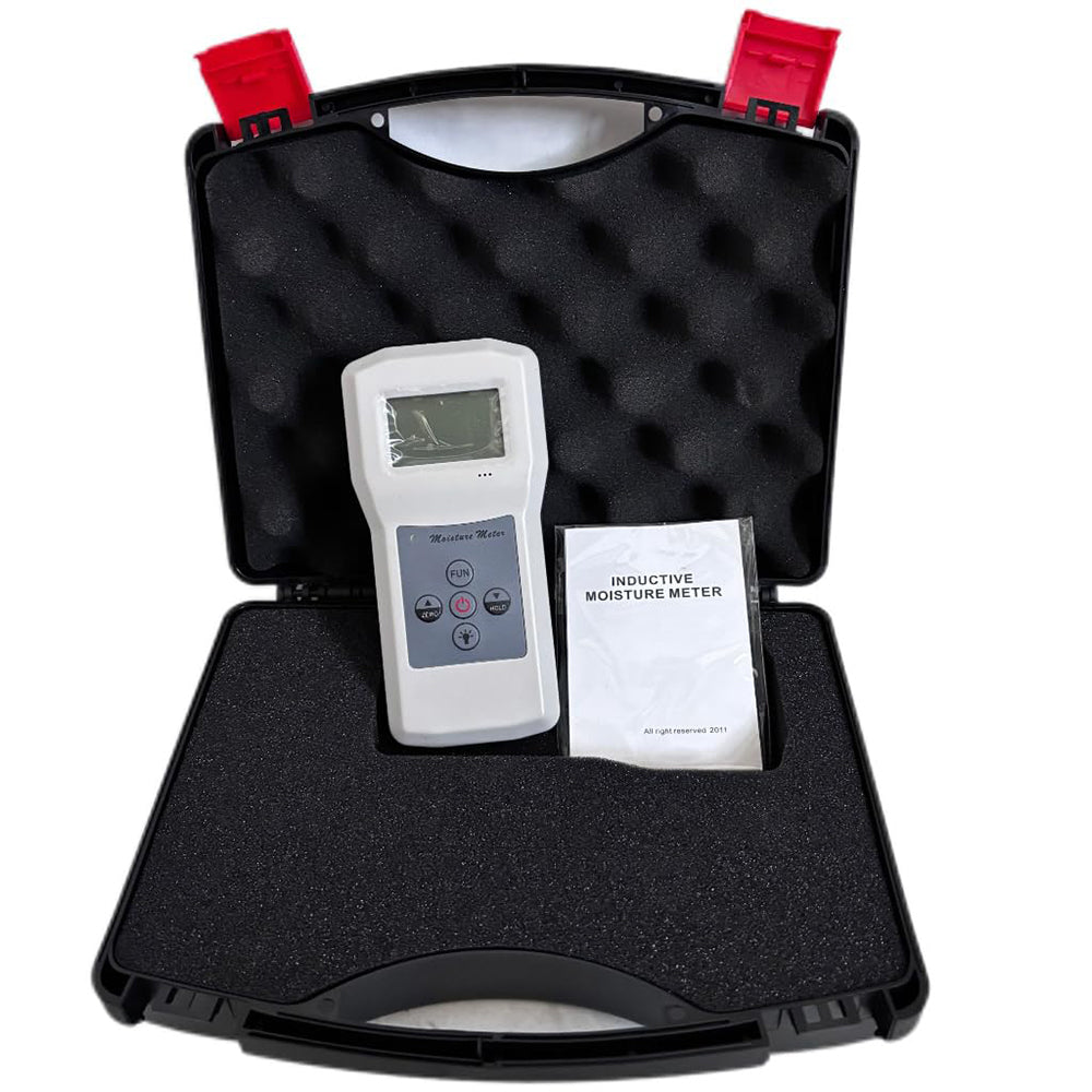 VTSYIQI Textile Moisture Meter Inductive Moisture Content Tester Analyzer with Measuring Range 0 to 80% Accuracy ±0.5% n for Paper Bamboo Carton Etc