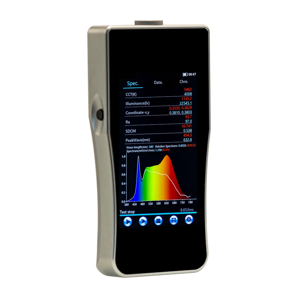 VTSYIQI Handheld Spectrometer Spectral Illuminance Meter with Waveleng