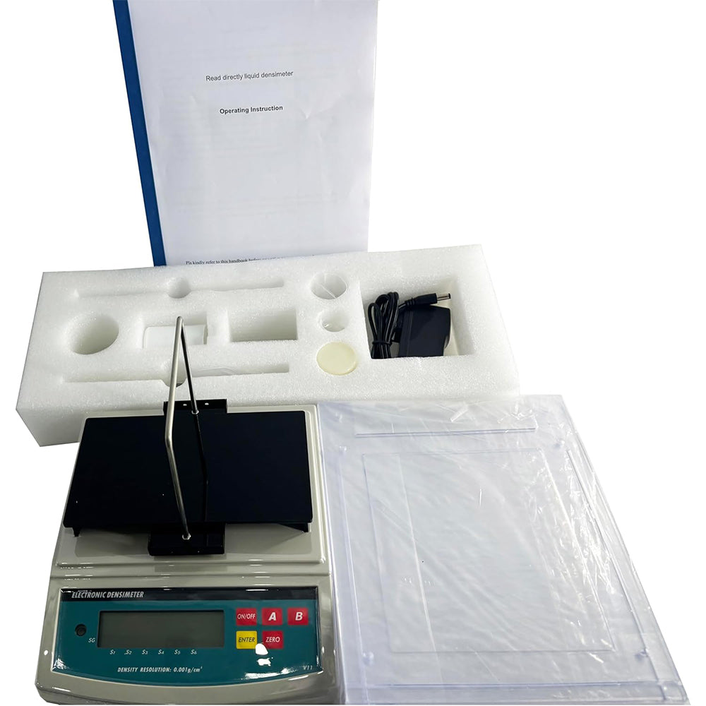 VTSYIQI Liquid Density Meters Density Measurement in Liquids with RS-232C Standard Communication Interface Maximum Weight 120g Density Resolution 0.0001 g/cm3 for Oil Petroleum Cosmetics Paints Coatings Inks Flavors