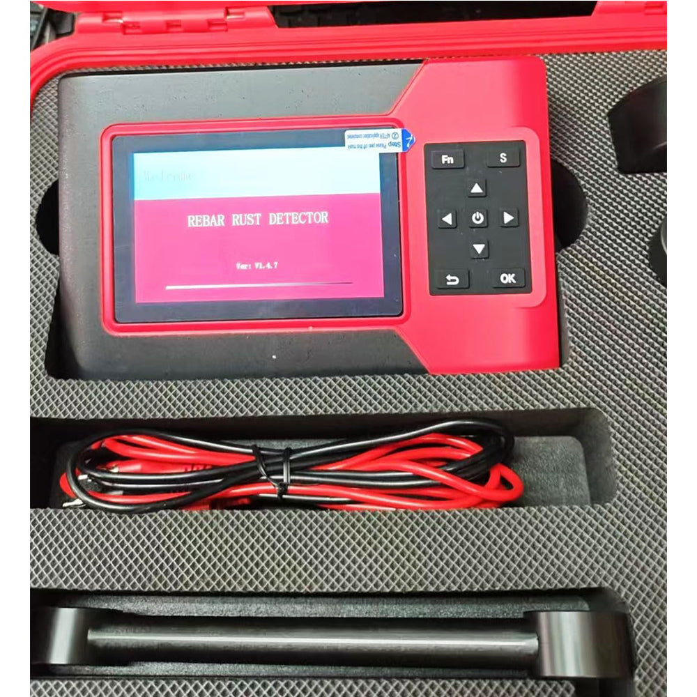 VTSYIQI Digital Rebar Corrosion Detector Rebar Rust Detection with Measuring Potential ±1000mV Measurement Point Spacing 1-100cm Test Accuracy ± 1mV for Testing Steel Bars Corrosion Probability Inside Concrete Walls Beams Columns