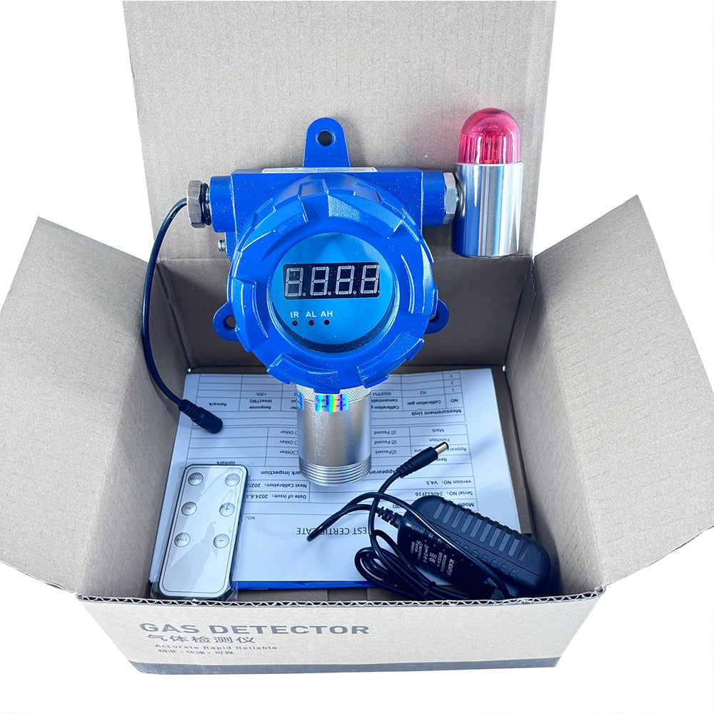 VTSYIQI Fixed NO2 Gas Detector Nitrogen Dioxide Gas Detector with Resolution 0.01ppm Sound & Light Alarm Measuring Range 0-50ppm Infrared Remote Control Die-cast Aluminium Shell Electrochemical Principle for NO2 Gas Test