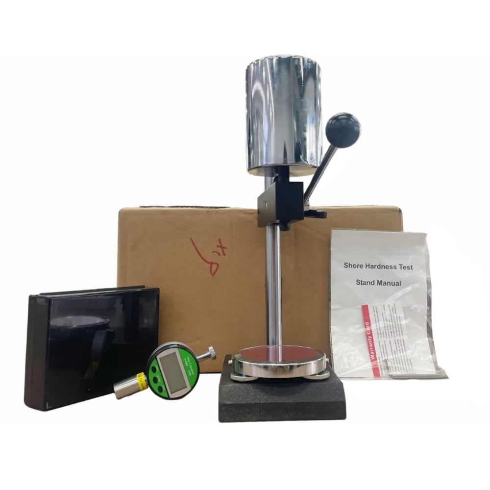 VTSYIQI Shore D Durometer Stand with Digital Shore D Hardness Tester for Testing of Low and Medium Hardness and High-hardness Materials with Measuring Value 0~100HD Measurement Range 20~90HD