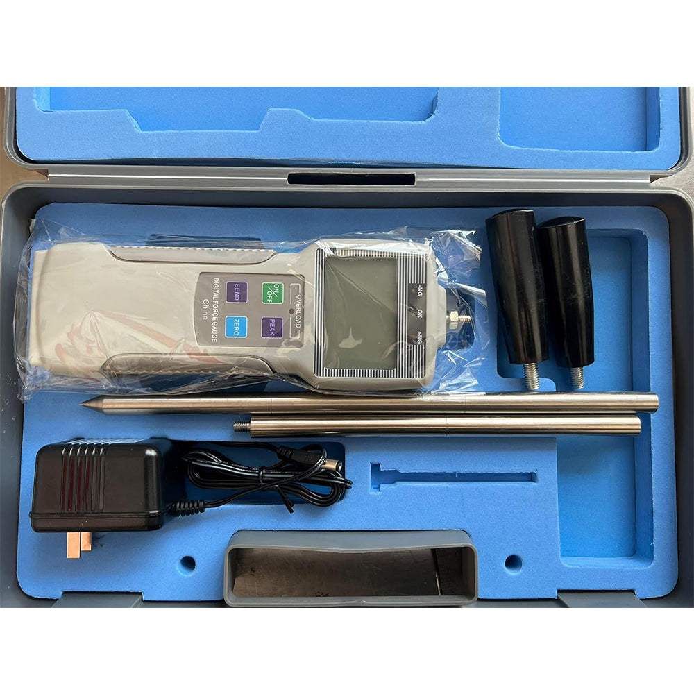 VTSYIQI Soil Compaction Test Machine Soil Firmness Tester Meter  for Soil Penetration Resistance Test with Range 0-100kg/cm² 0-1000N/cm² 0-10000kPa Total Measuring Depth 50cm Accuracy +/-0.2% Full Scale +/-1 Digit