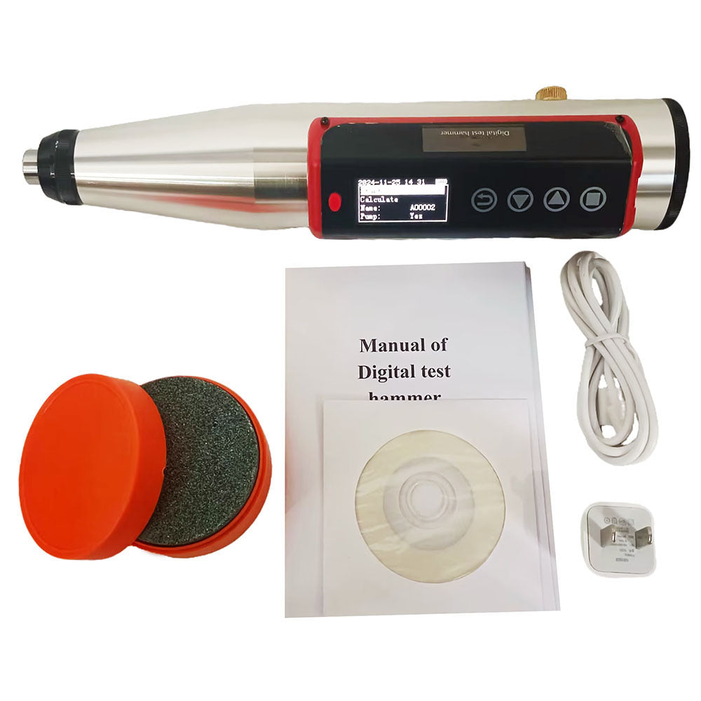VTSYIQI Digital Concrete Rebound Test Hammer Resiliometer with Tension