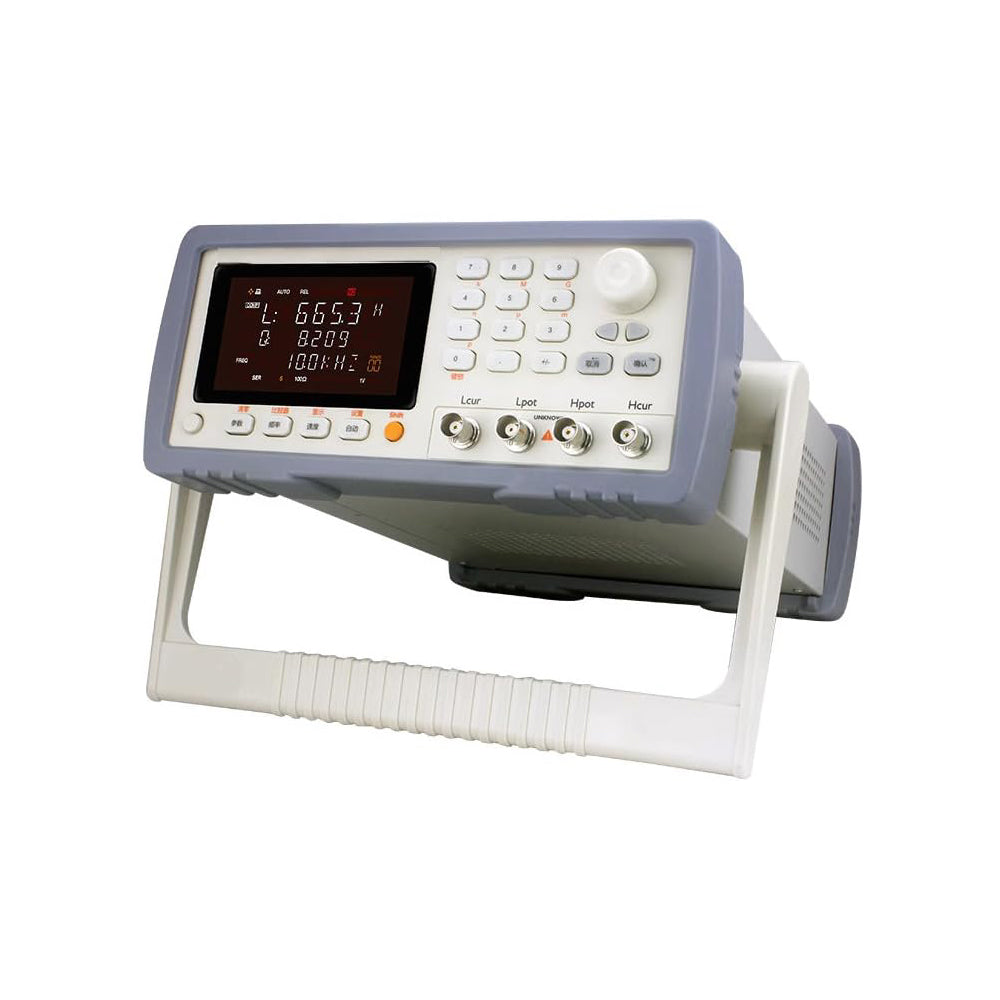 VTSYIQI Benchtop LCR Bridge Digital Inductance Capacitance Resistance Tester with Frequency 100Hz 120Hz 1kHz 10kHz Accuracy 0.1% Parameters L,C,R,|Z|,D,Q,θ(deg),θ(rad) Comparator 20 Groups Files Record 5-Bin Sorting Beep Function
