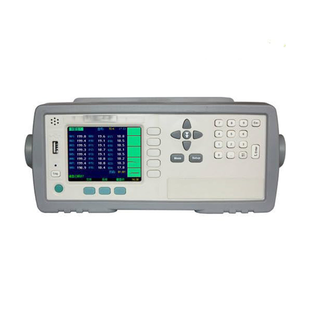 VTSYIQI Multi-Channel Temperature Logger Recorder Eight Channel Temperature Tester with Eight Channels Range -200℃ to 1800℃  Thermocouple J/K/T/E/S/N/B/RTFT Speed Fast 500ms/Channel slow 1s/Channel True Color LCD Display