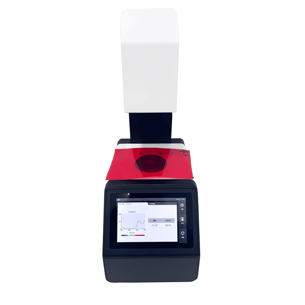 VTSYIQI Color Haze Meter Color Hazemeter with Apertures Φ21mm Φ7mm Resolution 0.01% Repeatability ≤0.03 7-inch Touch Screen USB Interface ASTM ISO Standard for Measuring Haze Transmittance Color Test