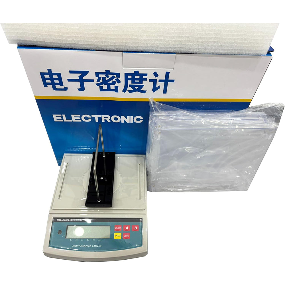 VTSYIQI Digital Liquid Densimeter Liquid Density Analyzer with Measuring Range 0.0001—99.9999g/cm3 Maximum Weight 120g Auto Correction with One Button Auto Detection 304 Stainless Steel Specific Gravity Measuring Frame