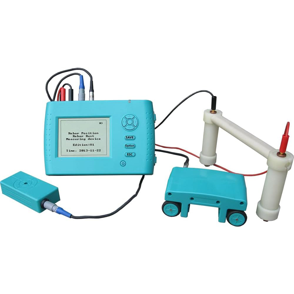 VTSYIQI Rebar Corrosion Tester Digital Concrete Rebar Rust Detector Reinforcement Steel Bar Corrosion Detector with Bar Diameter Φ6-50mm Potential Range ±1000mV Distance Test Point 0-1000mm