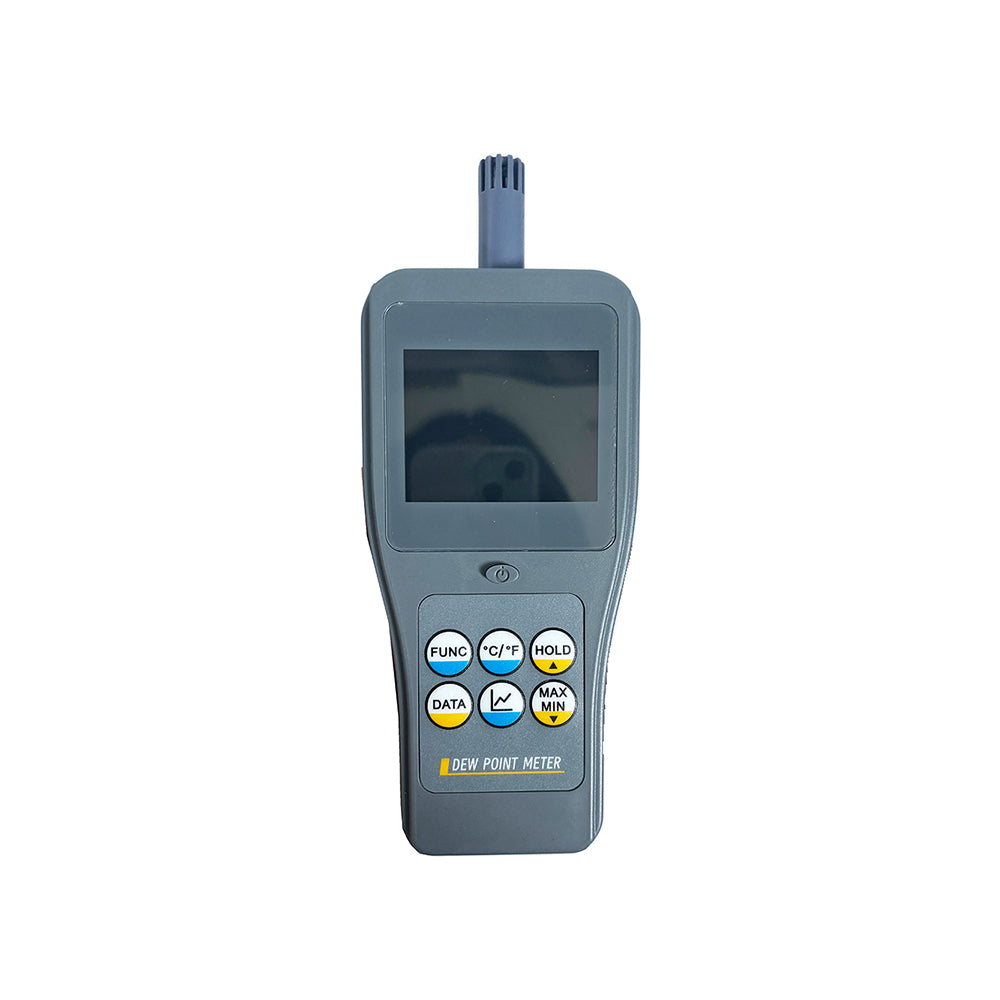 VTSYIQI Integrated Multifunctional Dew Point Meter Dewpoint Meters with PPMv Range 300~240000 Dew Point Temperature Range -30~60°C (-22~140°F) Color LCD Display Temperature Unit °C/°F  99 Groups Data Storage