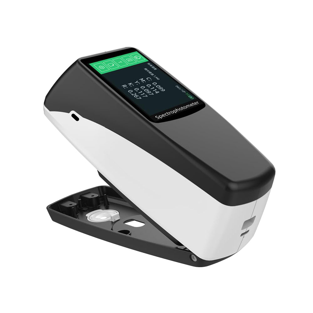 VTSYIQI Printing Densitometer Printing Density Meter with Inter Instrument Agreement dE*ab≤0.25 Parameter Color Density Color Density CMYK+Printing Index+All Color Parameters Full-Band Balanced LED Light Source + UV