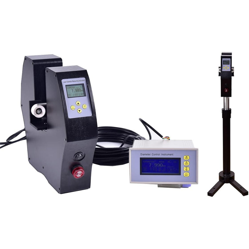 VTSYIQI Laser Diameter Measuring Instrument Non-Contact Laser Diameter Tester with Support Bracket with Measuring Range 0.2-30mm Measuring Accuracy ±2um Digtial Display Control Box Sensitivity 1um
