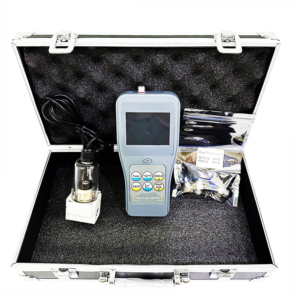 VTSYIQI Portable Dew Point Meter Split Multifunctional Dew Point Meter with Ambient Temperature -30~120°C (-22~248°F) Relative Humidity 0~100%RH Dew Point Temperature -30~60°C (-22~140°F) Absolute Humidity 0~300g/m³ PPMv 300~240000