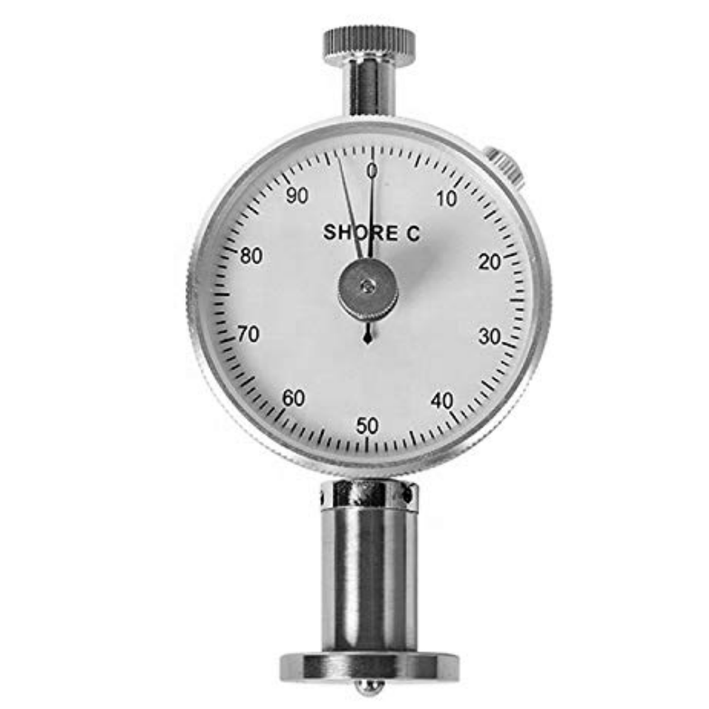 VTSYIQI Shore C Durometer Dual Needle Shore C Hardness Tester with Measure Range 10 to 90 HC Dial Value 0 to 100HC Resolution 1 HC Pressure Head Size SR 2.5 mm for Rubber Microporous Material Etc