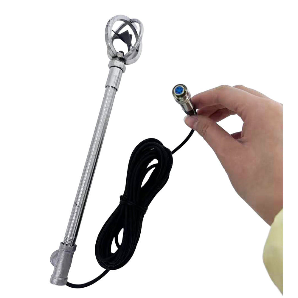 VTSYIQI Water Velocity Meter Sensor Transducer with Velocimetry Range (0.01-5.00 M/s) Stainless Steel Material Flow Measurement Error ≤1. 5% for FM-100V5 Water Flow Speed Meter