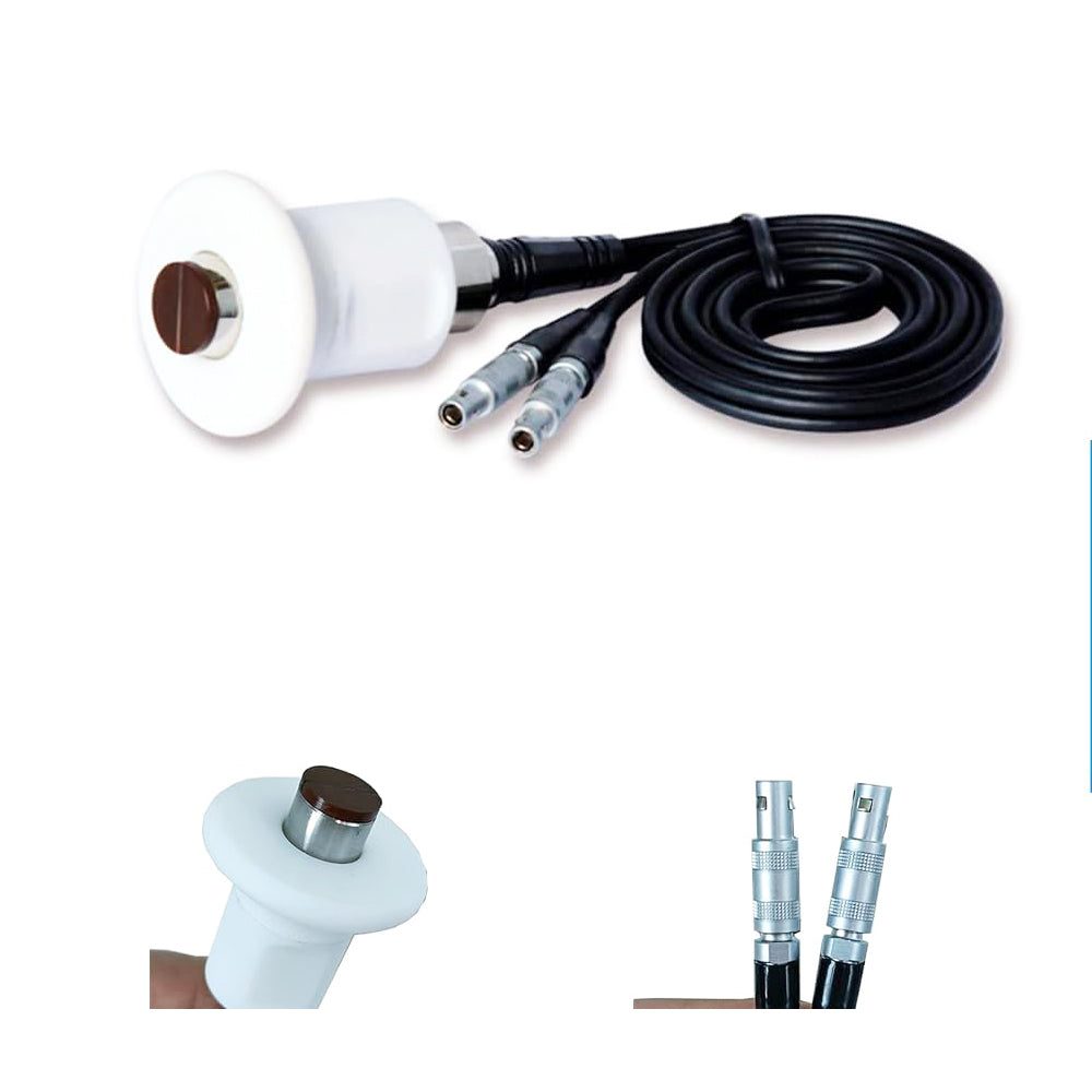 VTSYIQI High Temperature Ultrasonic Thickness Transducer GT-12 Sensor with High Temperature Probe 5MHZ 10mm Measurement Range 4.0 to 80mm Max Temperature 380°C for UM Series Ultrasonic Thickness Tester