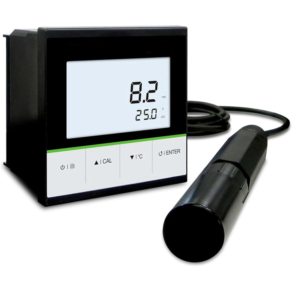 VTSYIQI Online Dissolved Oxygen Controller DO Meter with Dissolved Oxygen Range 0.00 to 20.00 mg/L 4 to 20 mA Output DO Electrolyte Solution Auto Temperature Compensation 1 or 2 Points Calibration