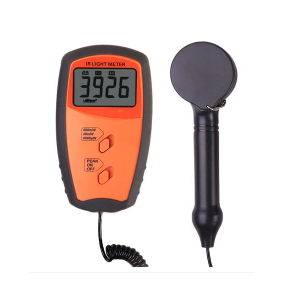 VTSYIQI Handheld IR Light Meter  IR Light Radiation Meter with Accuracy ±5%+1digit Wavelength Range 760nm to 1100nm Sampling Rate 2 Times/s Uses SIPIN Sensor and Precision Filter