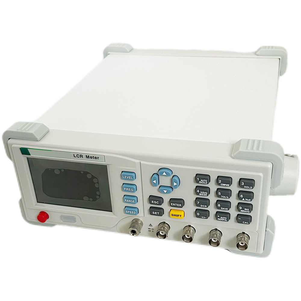 VTSYIQI Benchtop Digital LCR Meter Tester LCR Measuring Devices with Inductance Range 0.001μH~9999H Resistance Range 0.0001Ω~99.99MΩ Capacitance Range 0.001pF~9999μF Frequency 10Hz-10kHz Continuously Adjustable 1Hz Step