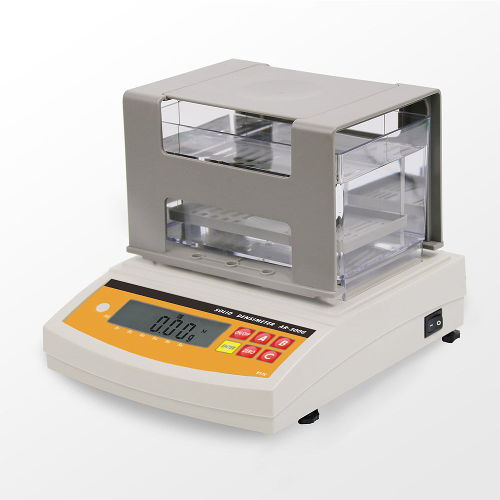 VTSYIQI Economy Solid and Liquid Densimeter  with Density Resolution 0.001g/cm3 Weight Range 0.005~300g Density Range 0.001—99.999g/cm3