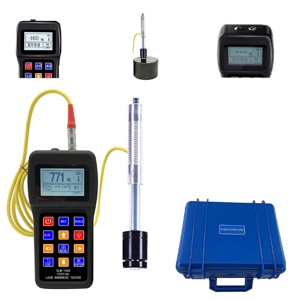 VTSYIQI Metal Alloy Hardness Tester Leeb Hardness Tester Meter Gauge with C Impact Device