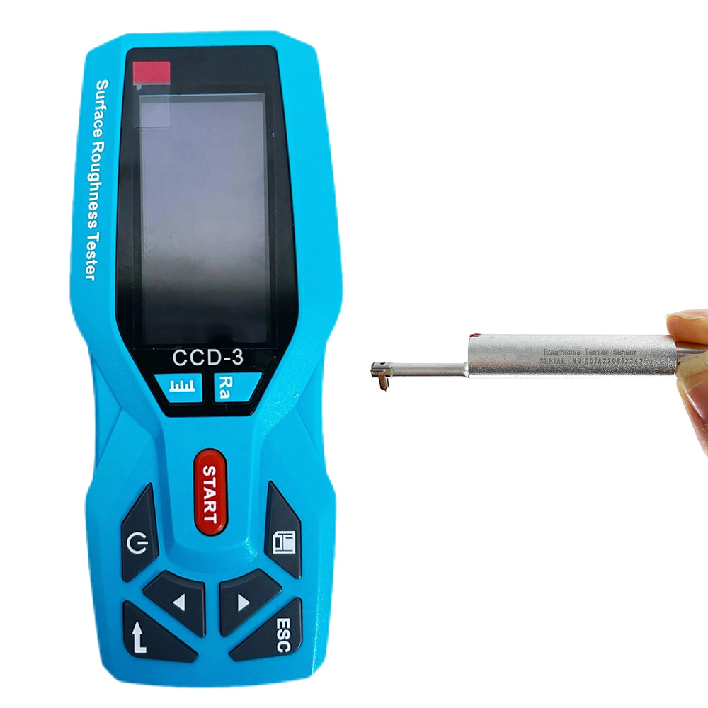 VTSYIQI Digital Surface Roughness Tester Gauge with Curved Surface Sensor 20 Parameters Ra 0.005-16.000um Rz 0.02-160.00um Suitable for Curved Workpieces with a Surface Radius Greater Than 3mm