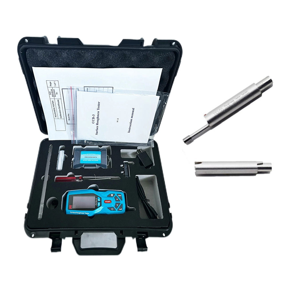 VTSYIQI Digital Surface Roughness Tester Meter with TS100 Sensor Extending Rod 50mm Long Suitable for Diameter Greater Than 6mm and Hole Depth Less Than 22m Testing