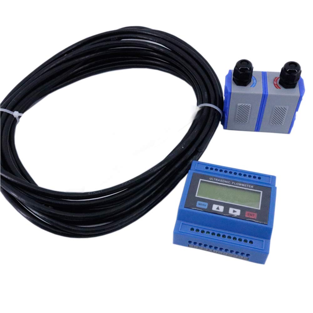 VTSYIQI Ultrasonic Flow Meter Flowmeter Module Flow Meters For Pipe Size DN25-100mm 0.98-3.93in With Clamp-on Small Transducer TS-2