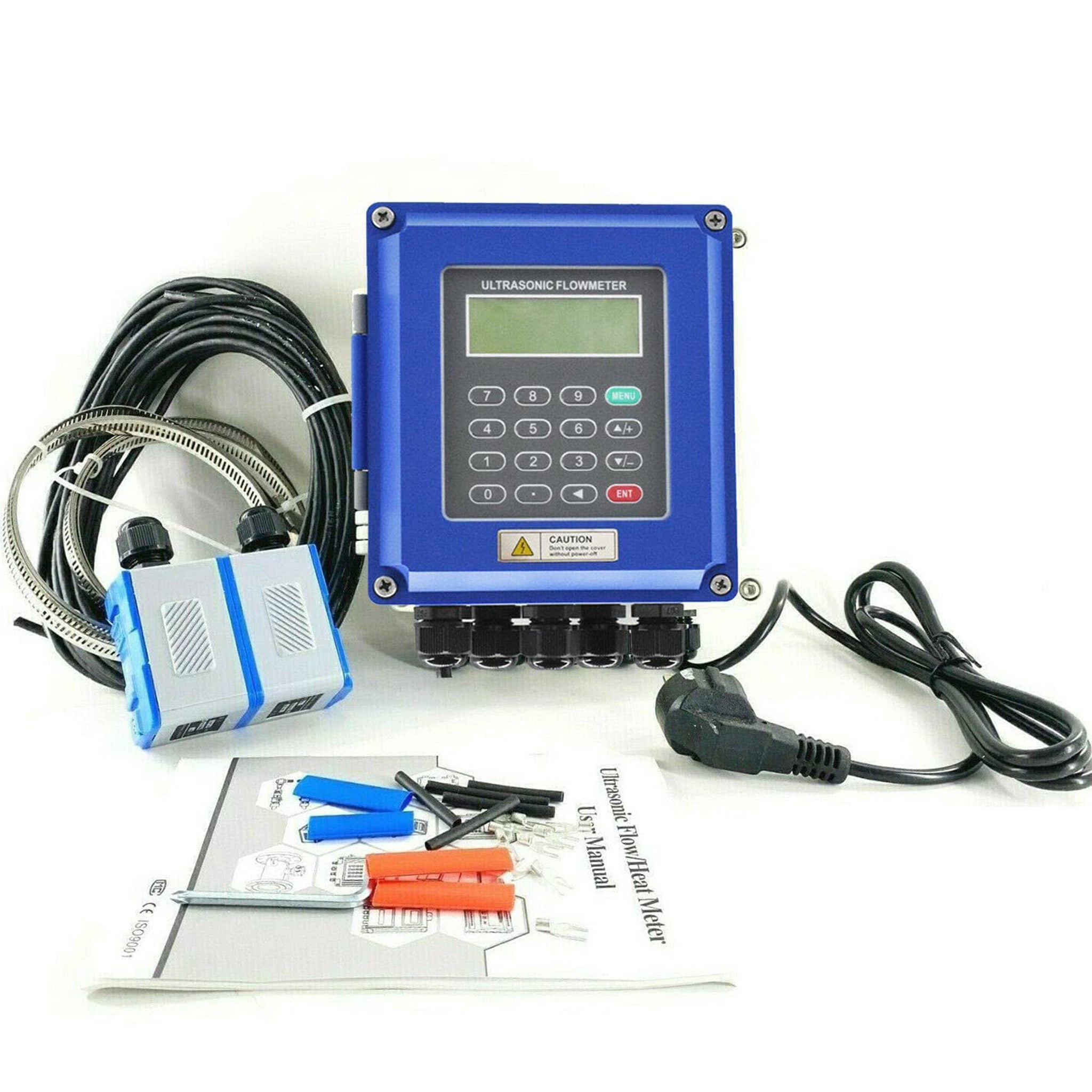 VTSYIQI Ultrasonic Flow Meters Flowmeter With DN50 to 700mm 1.97 to 27.56in Medium Clamp-on Sensor TM-1 IP67