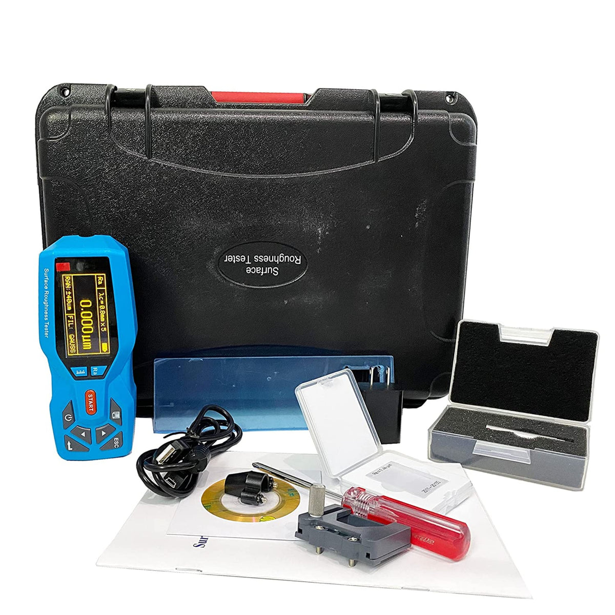 Profilometer Instrument VTSYIQI Digital Surface Roughness Tester Meter Portable Surface Profil